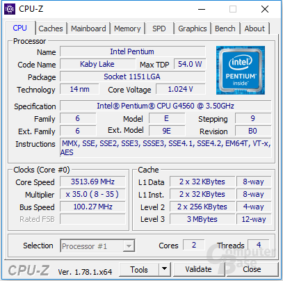 Intel-Pentium-G4560-CPUz